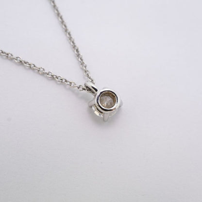 Tiffany & Co Necklace Solitaire 1PD Pt950 Platinum Diamond 026ct Ladies