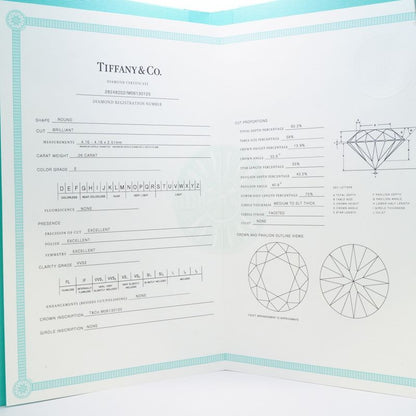 Tiffany & Co Necklace Solitaire 1PD Pt950 Platinum Diamond 026ct Ladies