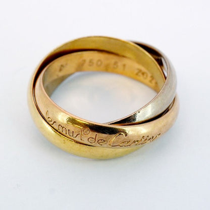 Cartier Ring Trinity 18K Yellow Gold Yellow Gold 18K White Gold White Togo Old