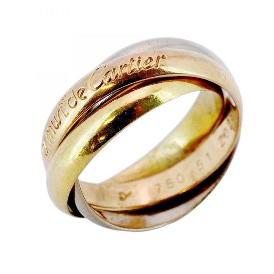 Cartier Ring Trinity 18K Yellow Gold Yellow Gold 18K White Gold White Togo Old