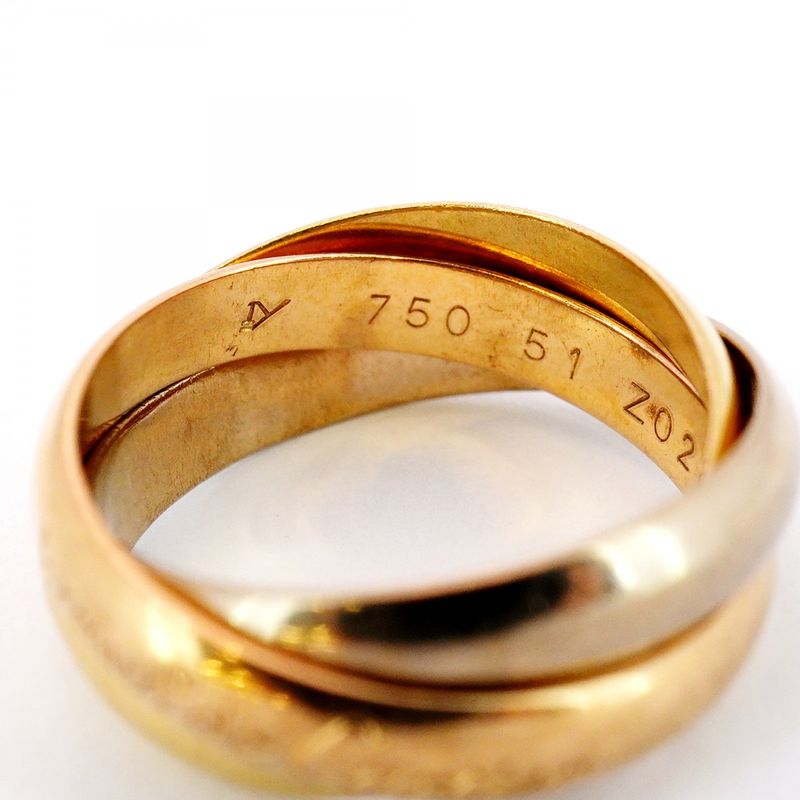 Cartier Ring Trinity 18K Yellow Gold Yellow Gold 18K White Gold White Togo Old