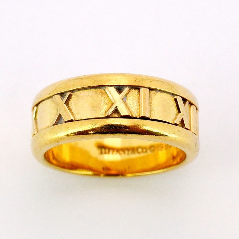 Tiffany & Co Ring Atlas 18K Yellow Gold Yellow Gold Size 85 Ladies