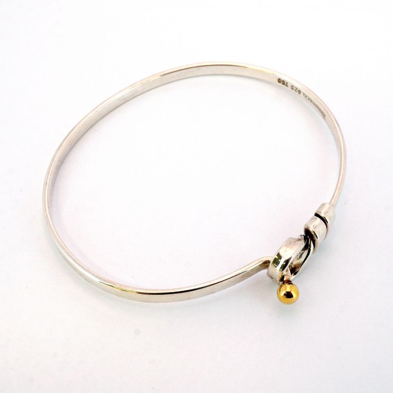 Tiffany & Co Bangle Hook And Eye 18K Yellow Gold Yellow Gold Silver 925 Women