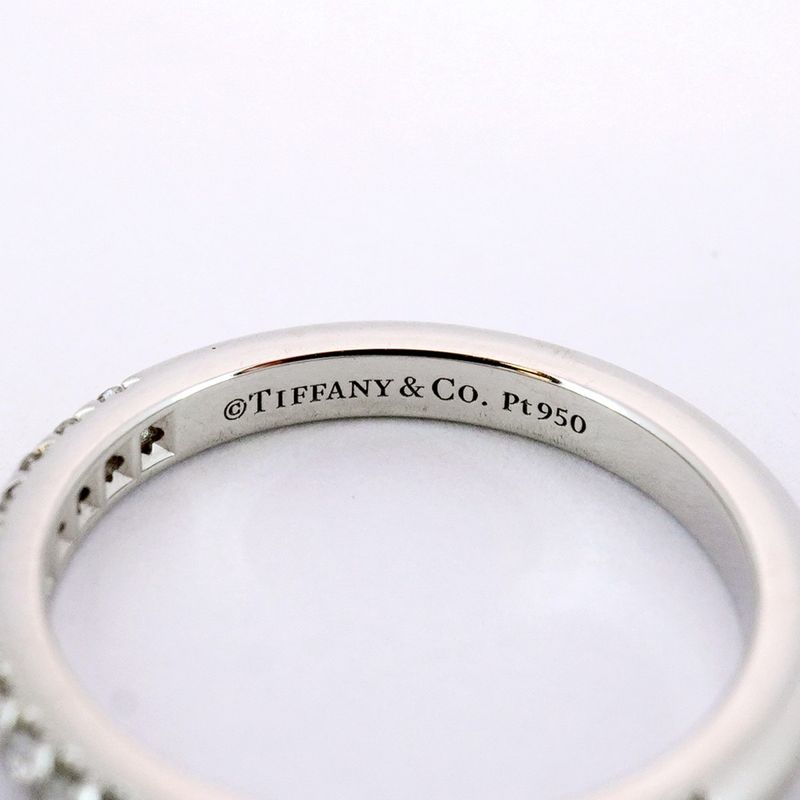 Tiffany & Co Ring Novo Half Eternity Pt950 Platinum Diamond #4 Ladies