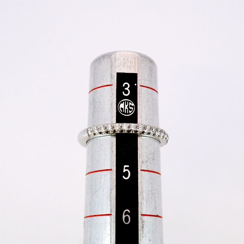 Tiffany & Co Ring Novo Half Eternity Pt950 Platinum Diamond #4 Ladies