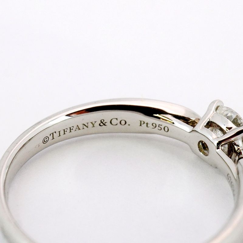 Tiffany & Co Ring Harmony 1PD Pt950 Platinum Diamond 034ct 95 Ladies