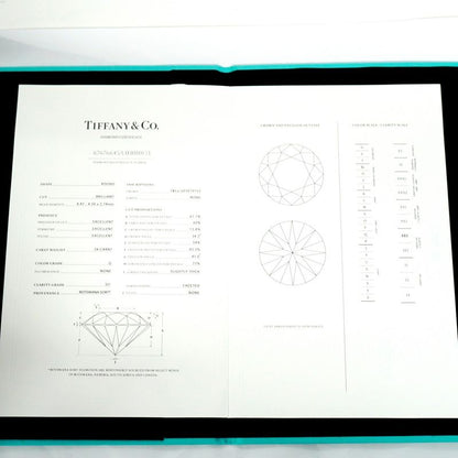 Tiffany & Co Ring Harmony 1PD Pt950 Platinum Diamond 034ct 95 Ladies
