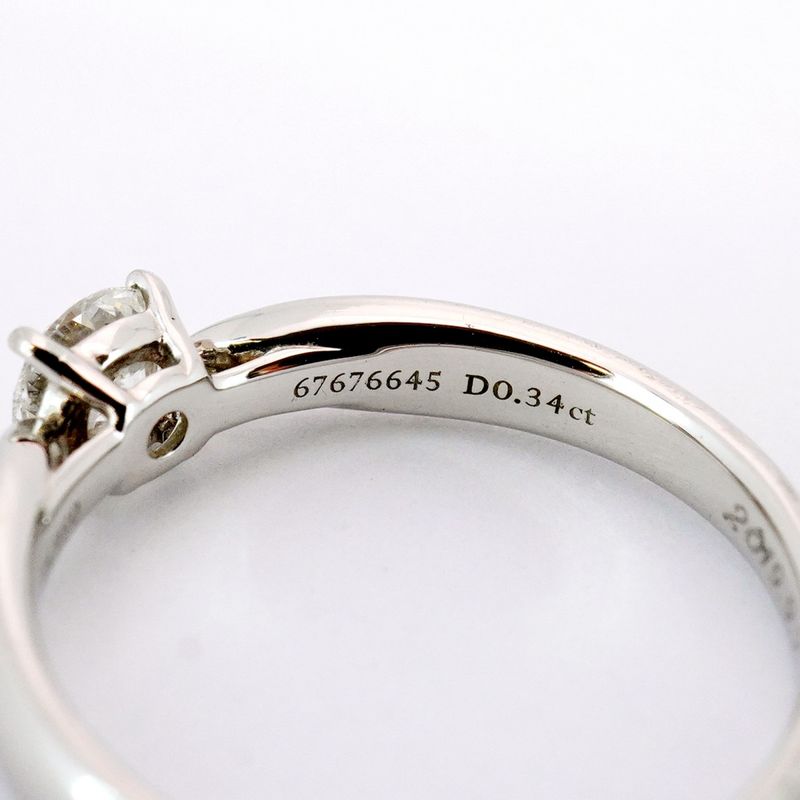 Tiffany & Co Ring Harmony 1PD Pt950 Platinum Diamond 034ct 95 Ladies