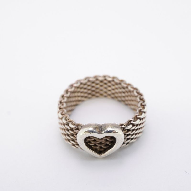 Tiffany & Co Ring Somerset/mesh/heart Silver 925 Size 14 Ladies