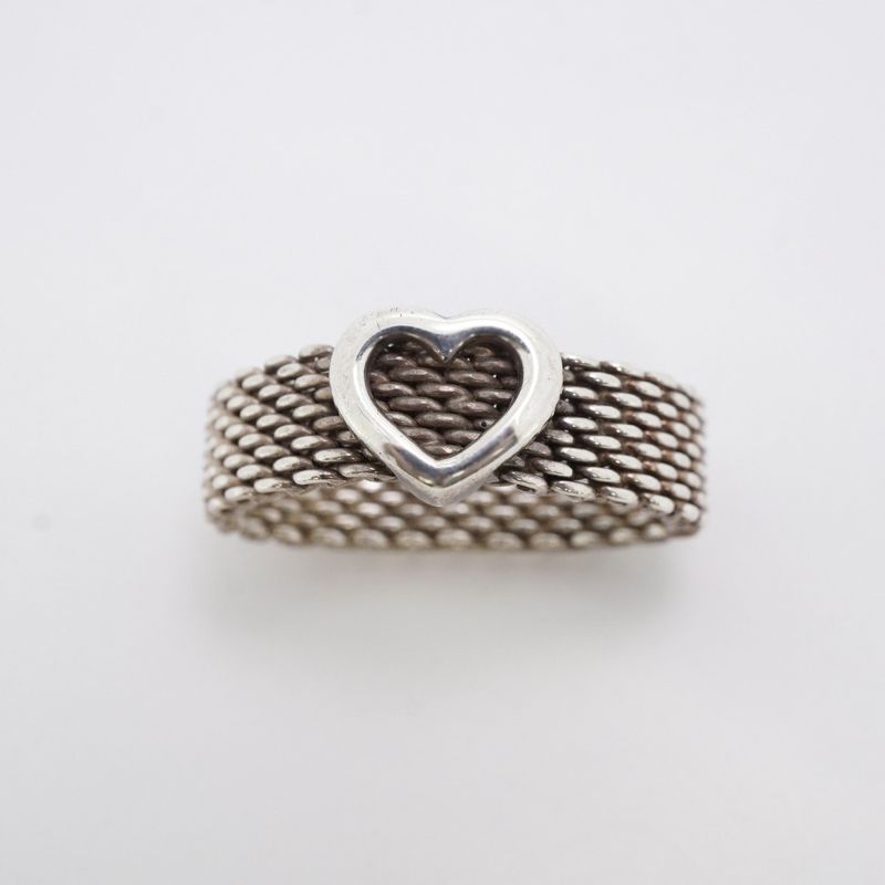 Tiffany & Co Ring Somerset/mesh/heart Silver 925 Size 14 Ladies