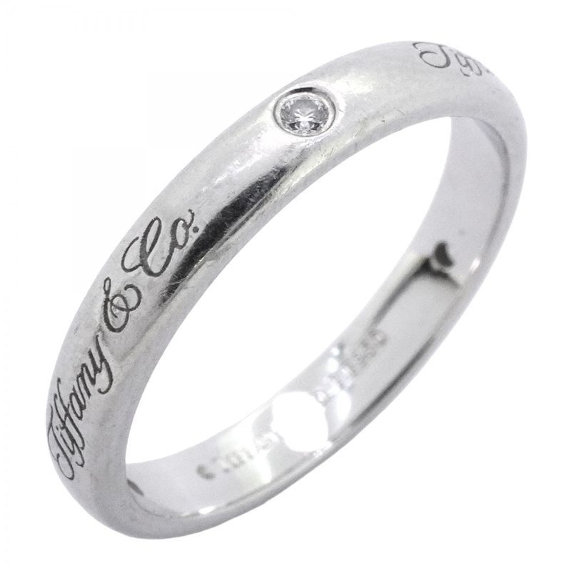 Tiffany & Co Ring Lucida/notes 3PD Pt950 Platinum Diamond #11 Ladies