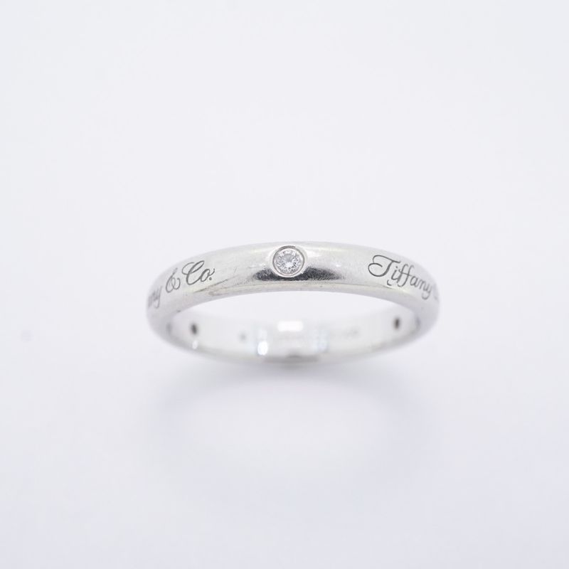 Tiffany & Co Ring Lucida/notes 3PD Pt950 Platinum Diamond #11 Ladies