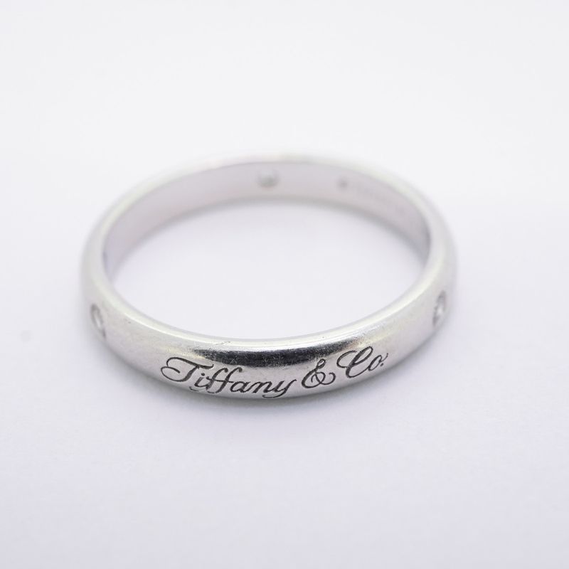 Tiffany & Co Ring Lucida/notes 3PD Pt950 Platinum Diamond #11 Ladies