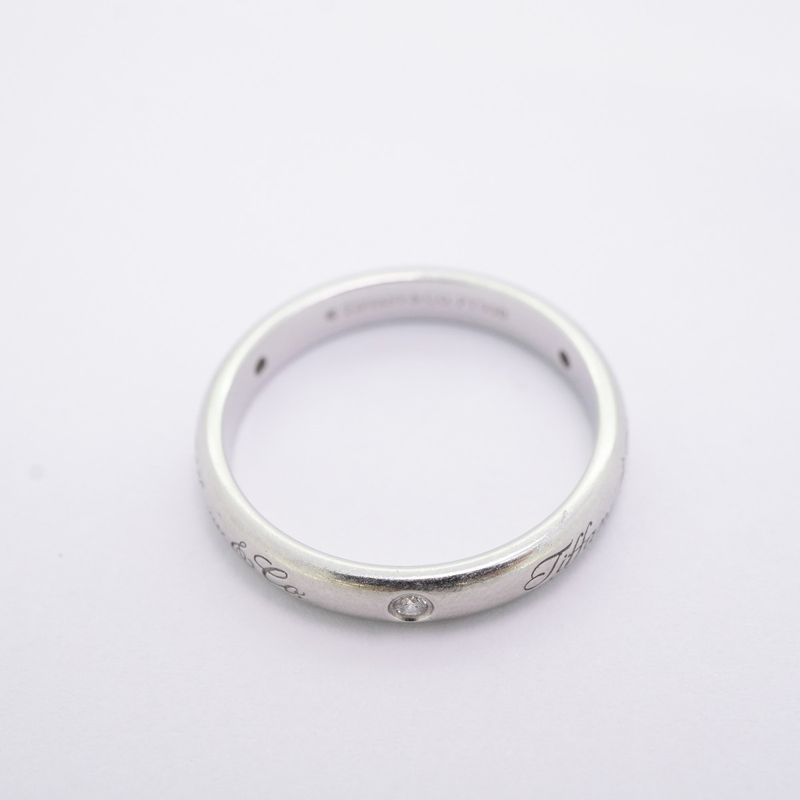 Tiffany & Co Ring Lucida/notes 3PD Pt950 Platinum Diamond #11 Ladies
