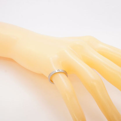 Tiffany & Co Ring Flat Band 3PD Pt950 Platinum Diamond #75 Ladies