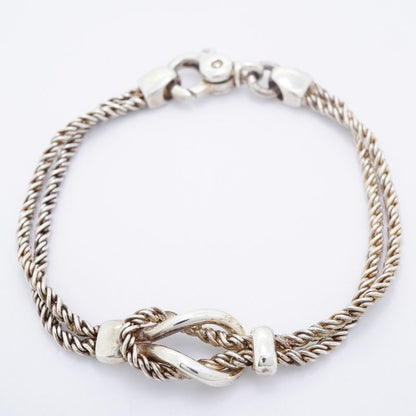 Tiffany & Co Bracelet Center Knot/double Rope Silver 925 Ladies