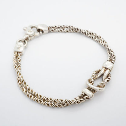 Tiffany & Co Bracelet Center Knot/double Rope Silver 925 Ladies