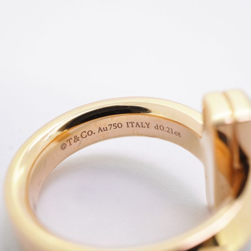 Tiffany & Co Ring T One 18K Pink Gold Pink Gold Diamond 021ct 95 Ladies
