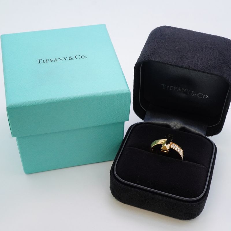 Tiffany & Co Ring T One 18K Pink Gold Pink Gold Diamond 021ct 95 Ladies