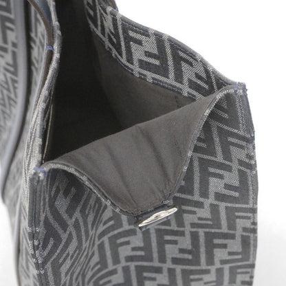 Fendi Tote Bag Zucca Nylon Canvas Gray Navy Silver Hardware 2way Bag Men's