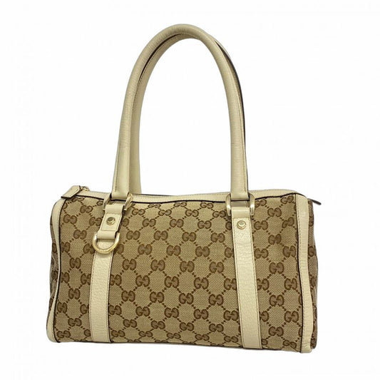 Gucci Tote Bag GG Canvas 130942 Canvas Brown Beige Chien Pan Gold Hardware