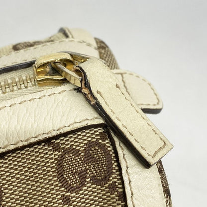 Gucci Tote Bag GG Canvas 130942 Canvas Brown Beige Chien Pan Gold Hardware