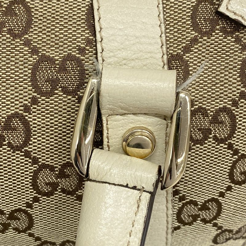 Gucci Tote Bag GG Canvas 130942 Canvas Brown Beige Chien Pan Gold Hardware