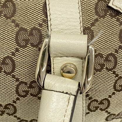 Gucci Tote Bag GG Canvas 130942 Canvas Brown Beige Chien Pan Gold Hardware