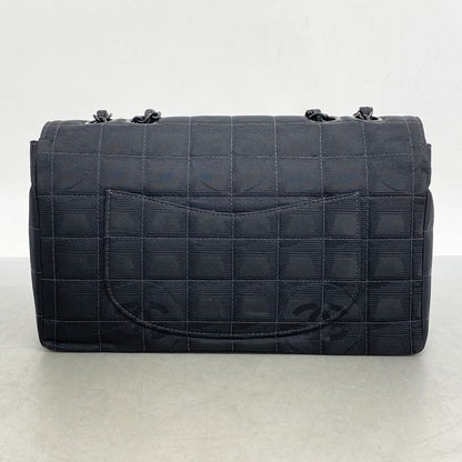 Chanel Shoulder Bag New Travel Chocobar Nylon Black Cles Deuce
