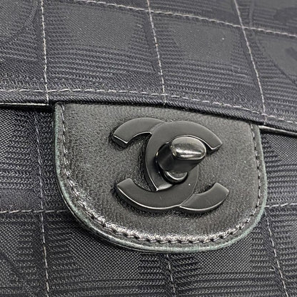 Chanel Shoulder Bag New Travel Chocobar Nylon Black Cles Deuce