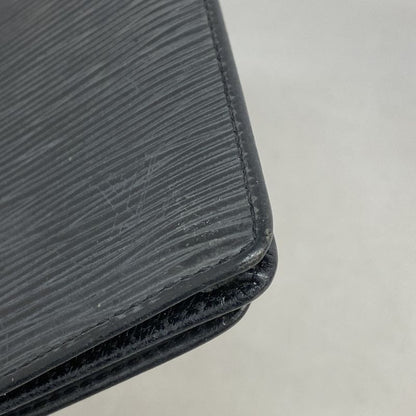 Louis Vuitton Long Wallet Epi Porte Cult Cles Di Yen M63212 Noir Black Men