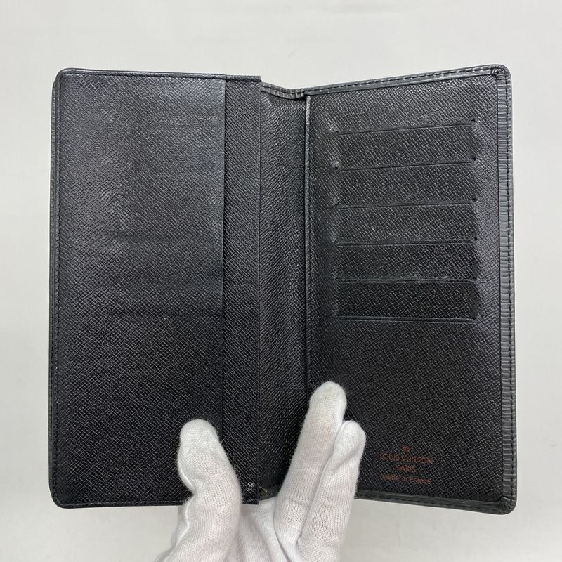 Louis Vuitton Long Wallet Epi Porte Cult Cles Di Yen M63212 Noir Black Men