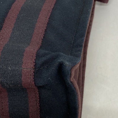 Hermes Shoulder Bag Fourre Tout Bassus PM Canvas Black Bordeaux Silver Hardware