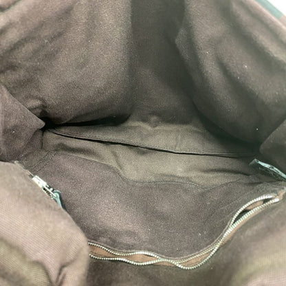 Hermes Shoulder Bag Fourre Tout Bassus PM Canvas Black Bordeaux Silver Hardware