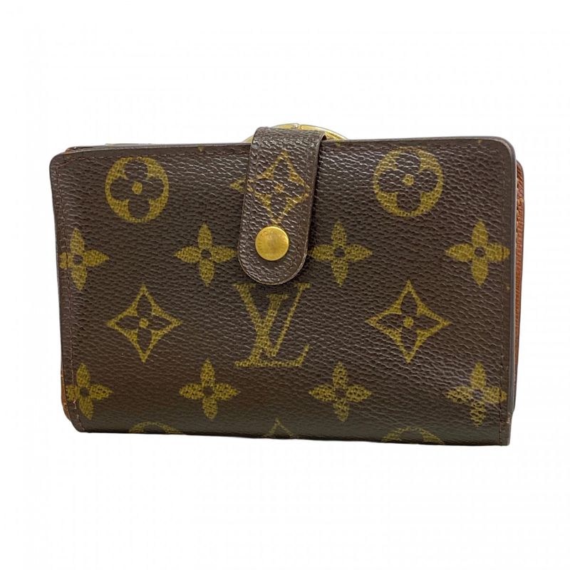Louis Vuitton Wallet Monogram Porte Monnaie Viennois M61663 Brown Ladies