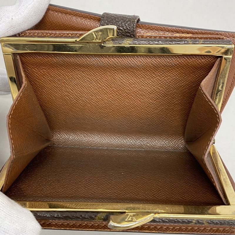 Louis Vuitton Wallet Monogram Porte Monnaie Viennois M61663 Brown Ladies
