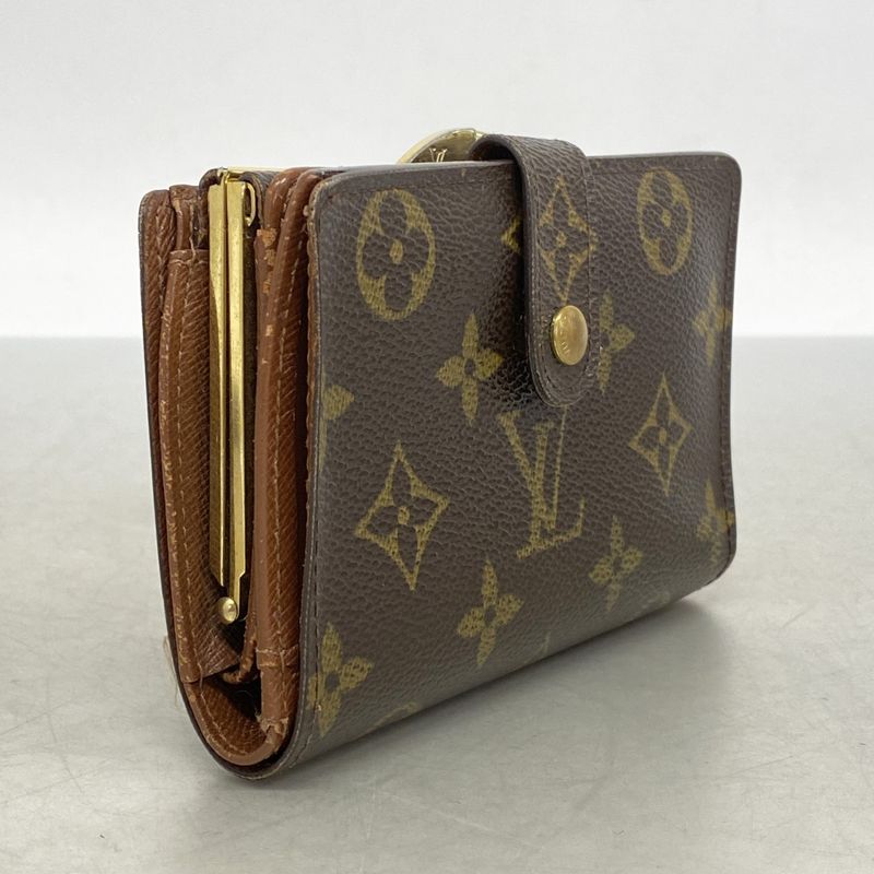 Louis Vuitton Wallet Monogram Porte Monnaie Viennois M61663 Brown Ladies