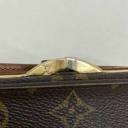 Louis Vuitton Wallet Monogram Porte Monnaie Viennois M61663 Brown Ladies