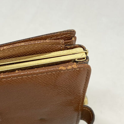 Louis Vuitton Wallet Monogram Porte Monnaie Viennois M61663 Brown Ladies