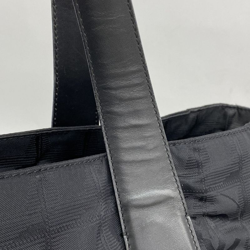 Chanel Tote New Travel Nylon Black Chien Pan Gold Hardware Women's