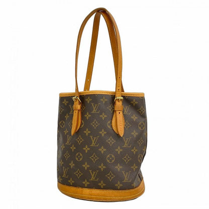 Louis Vuitton Tote Bag Monogram Bucket PM M42238 Brown Ladies