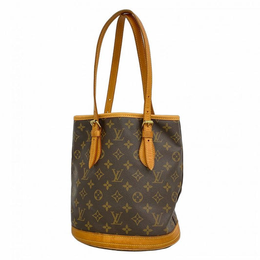 Louis Vuitton Tote Bag Monogram Bucket PM M42238 Brown Ladies