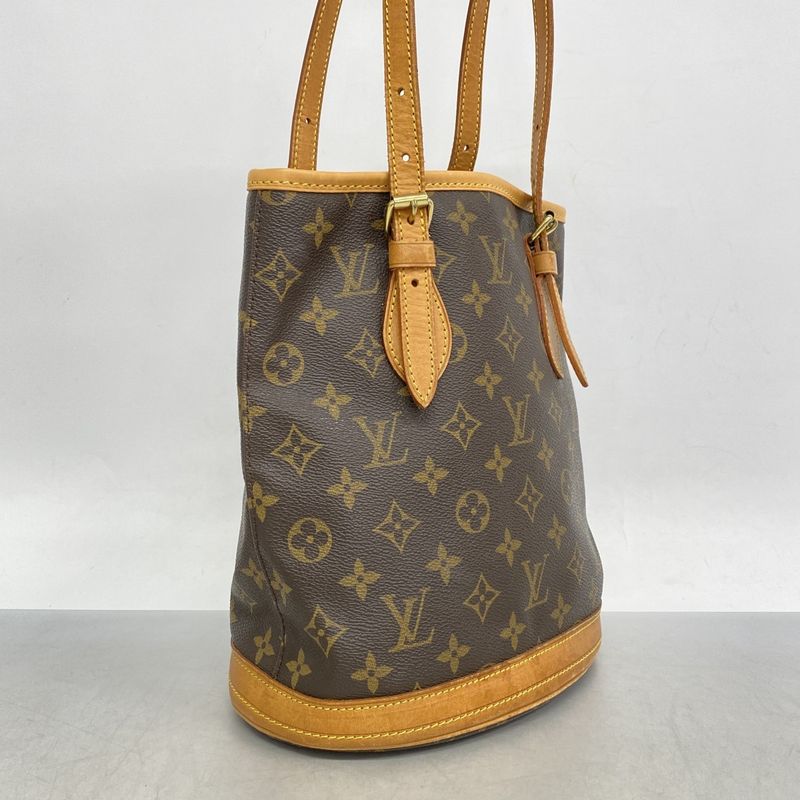 Louis Vuitton Tote Bag Monogram Bucket PM M42238 Brown Ladies