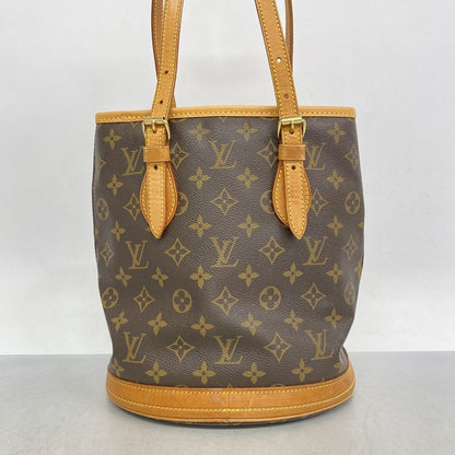 Louis Vuitton Tote Bag Monogram Bucket PM M42238 Brown Ladies