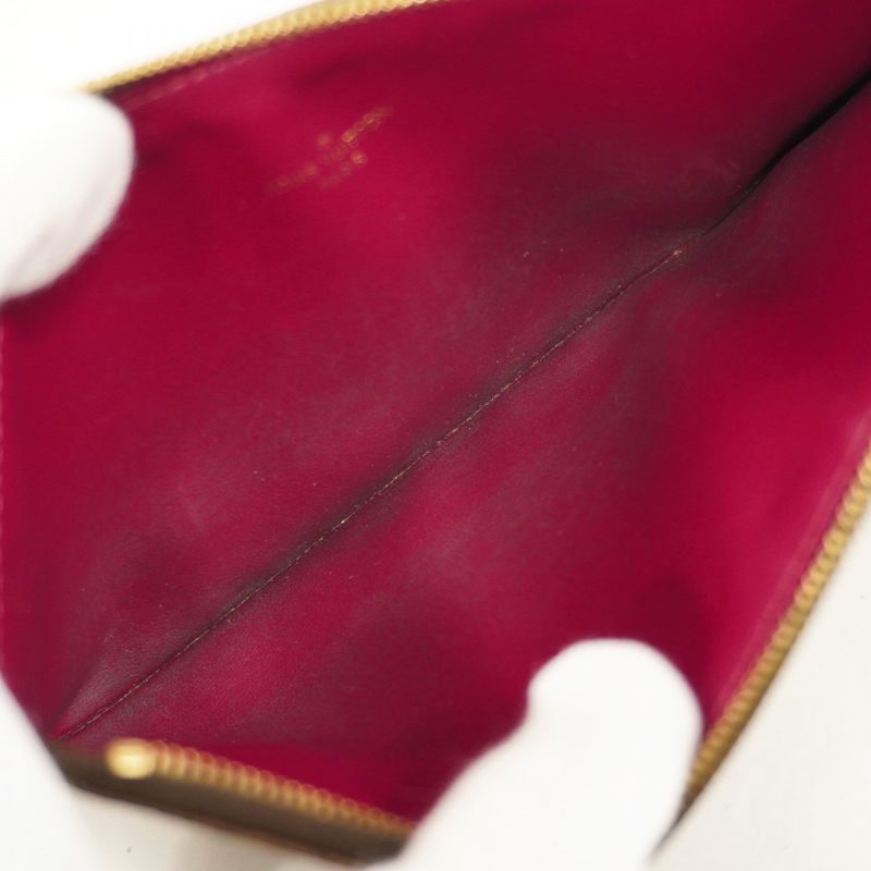 Louis Vuitton Shoulder Wallet Monogram Pochette Felicie M61276 Brown Fuchsia