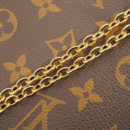 Louis Vuitton Shoulder Wallet Monogram Pochette Felicie M61276 Brown Fuchsia