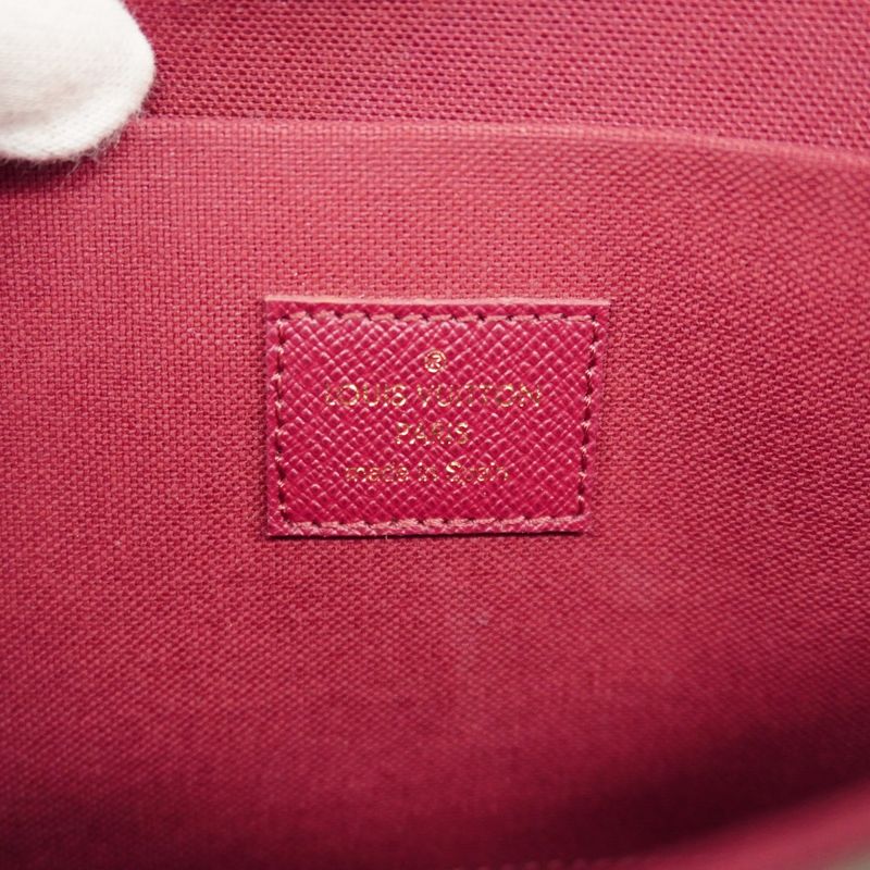 Louis Vuitton Shoulder Wallet Monogram Pochette Felicie M61276 Brown Fuchsia