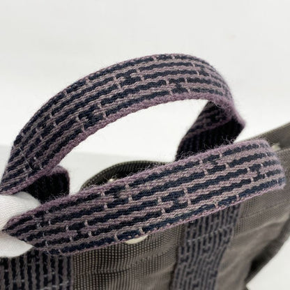 Hermes Tote Bag Her Line PM Canvas Gray Silver Hardware Women