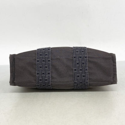 Hermes Tote Bag Her Line PM Canvas Gray Silver Hardware Women