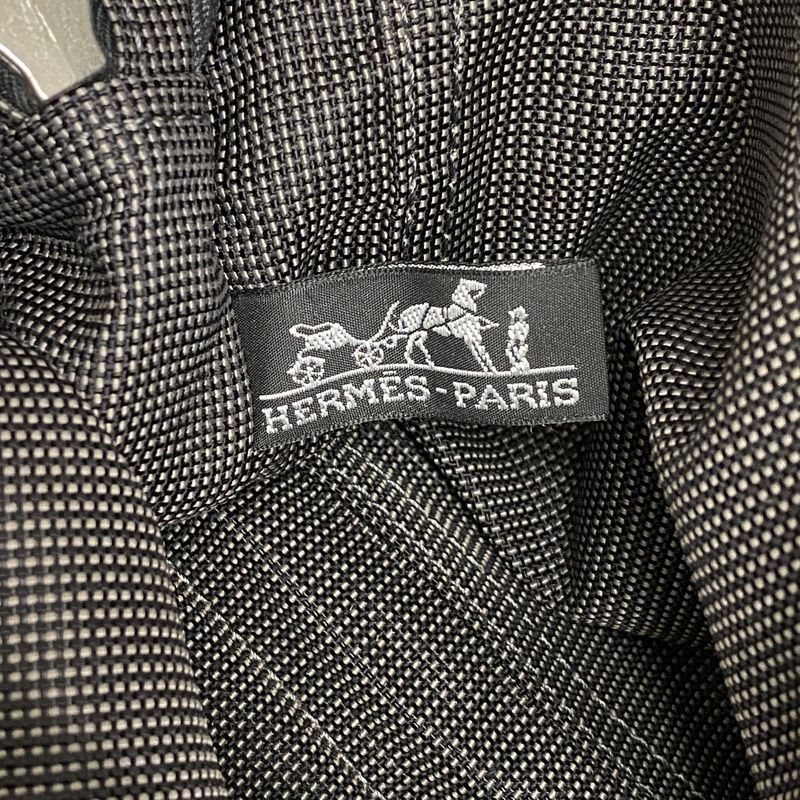 Hermes Tote Bag Her Line PM Canvas Gray Silver Hardware Women